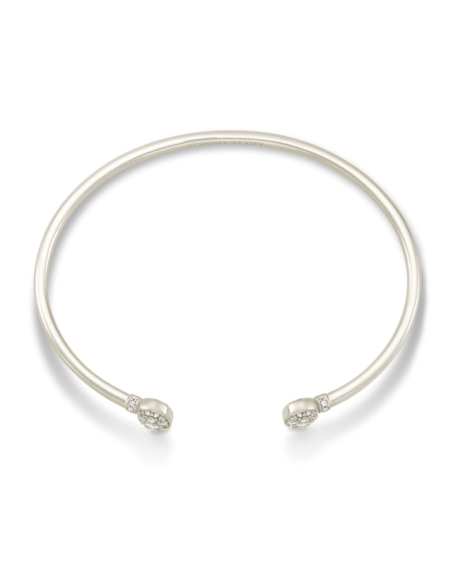 Kendra Scott Grayson Crystal Cuff Bracelet - Rhodium Metal White