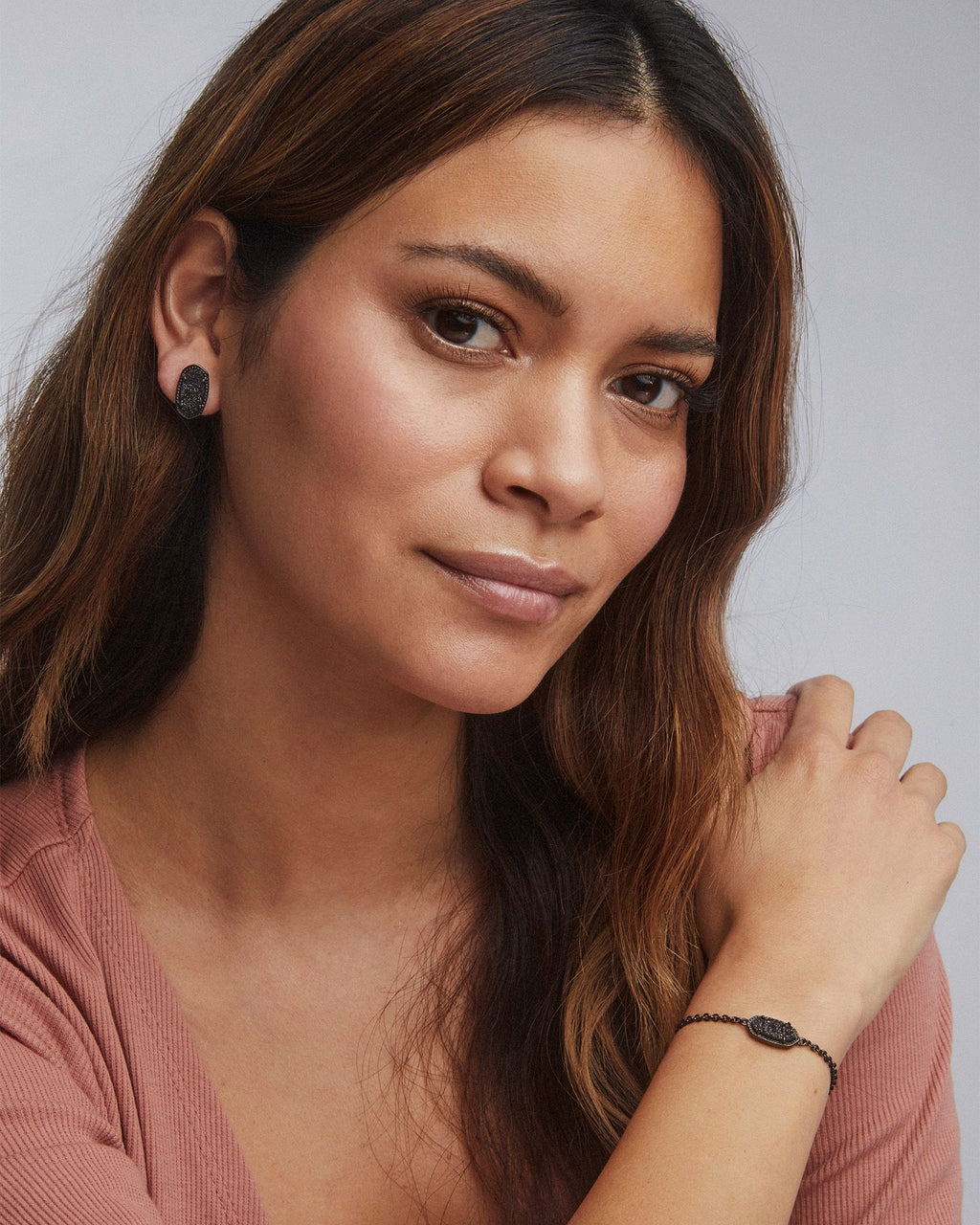 Kendra Scott Ellie Stud Earrings - Gunmetal Black Drusy