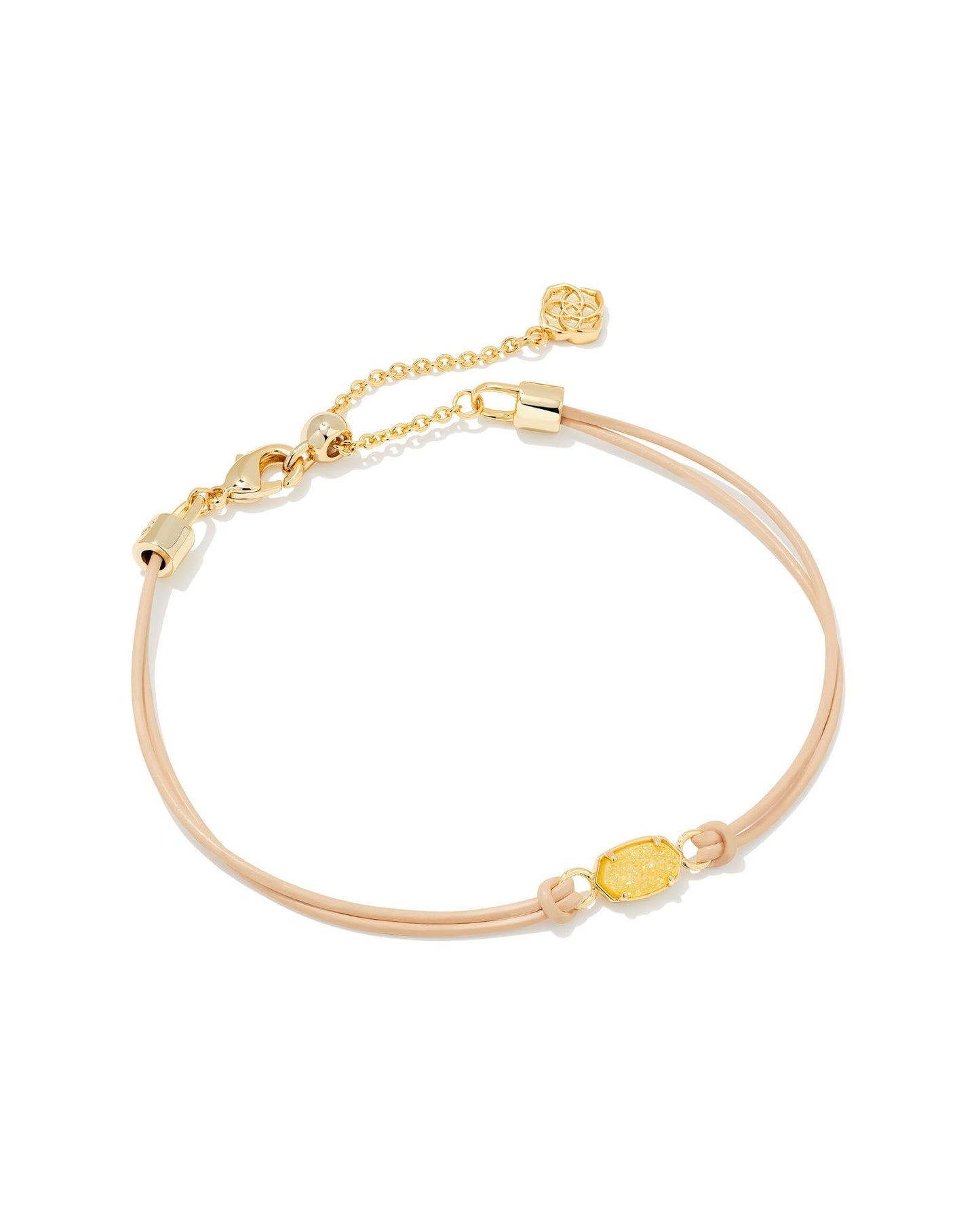 Kendra Scott Emilie Corded Bracelet - Gold Light Yellow Drusy