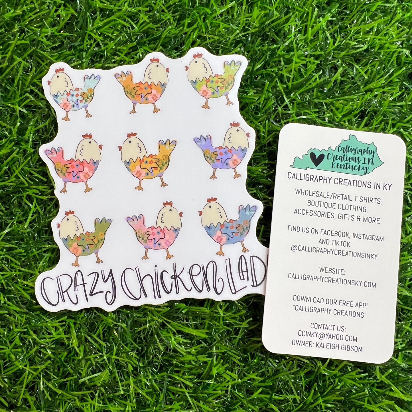 Crazy Chicken Lady Sticker - Doodles By Rebekah