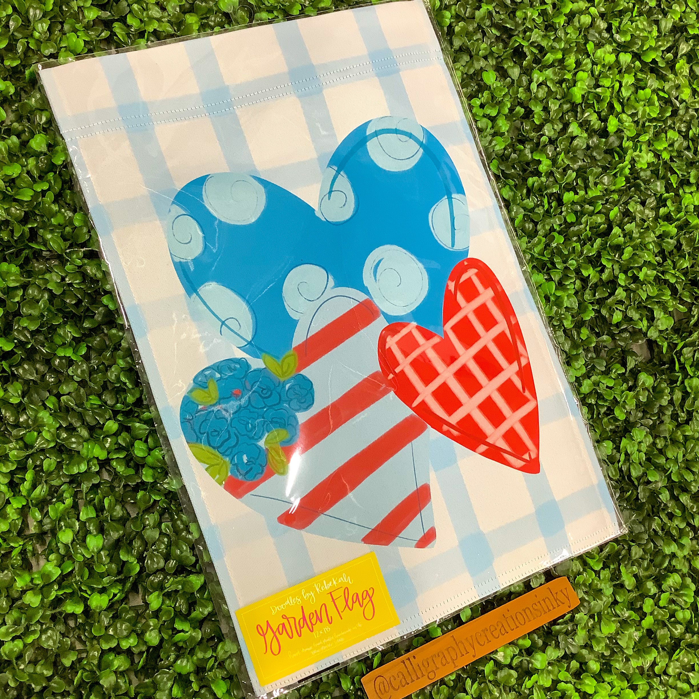 USA Hearts Garden Flag *FINAL SALE*