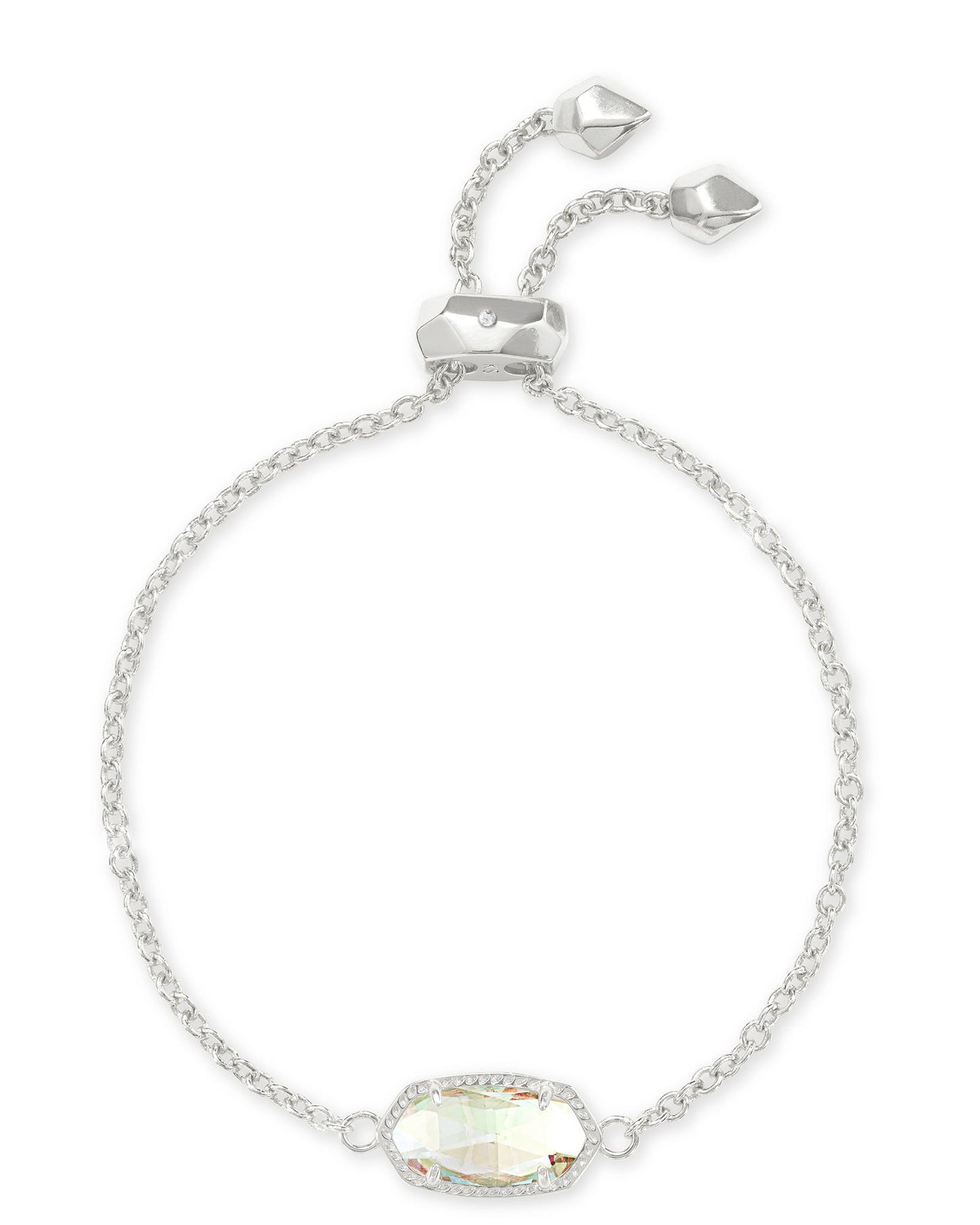 Kendra Scott Elaina Delicate Chain Bracelet  - Rhodium Dichroic Glass