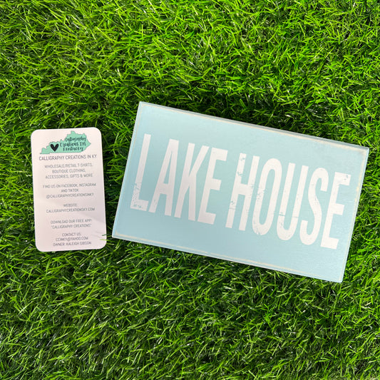 $2.50 Lake House Box Sign - FINAL SALE