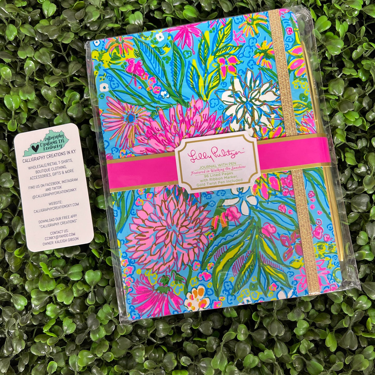 Lilly Pulitzer Journal With Pen-Walking On Sunshine
