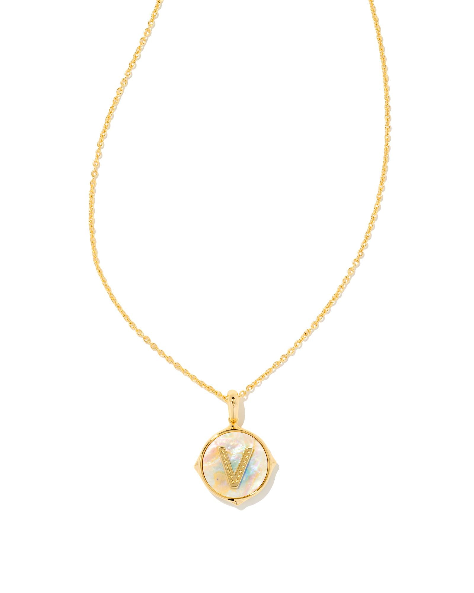 Kendra Scott Emma 14k Gold Over Brass Pendant Necklace - Mother Of Pearl :  Target
