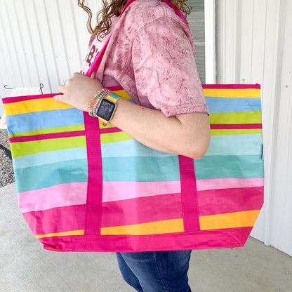 Mary Square Stripes Tote