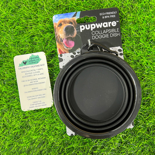 Pupware collapsible doggie dish-black