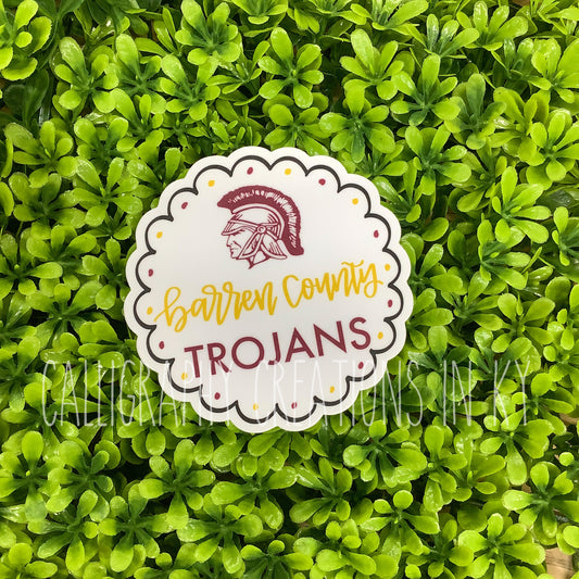 Barren Co. Trojans Scallop Sticker