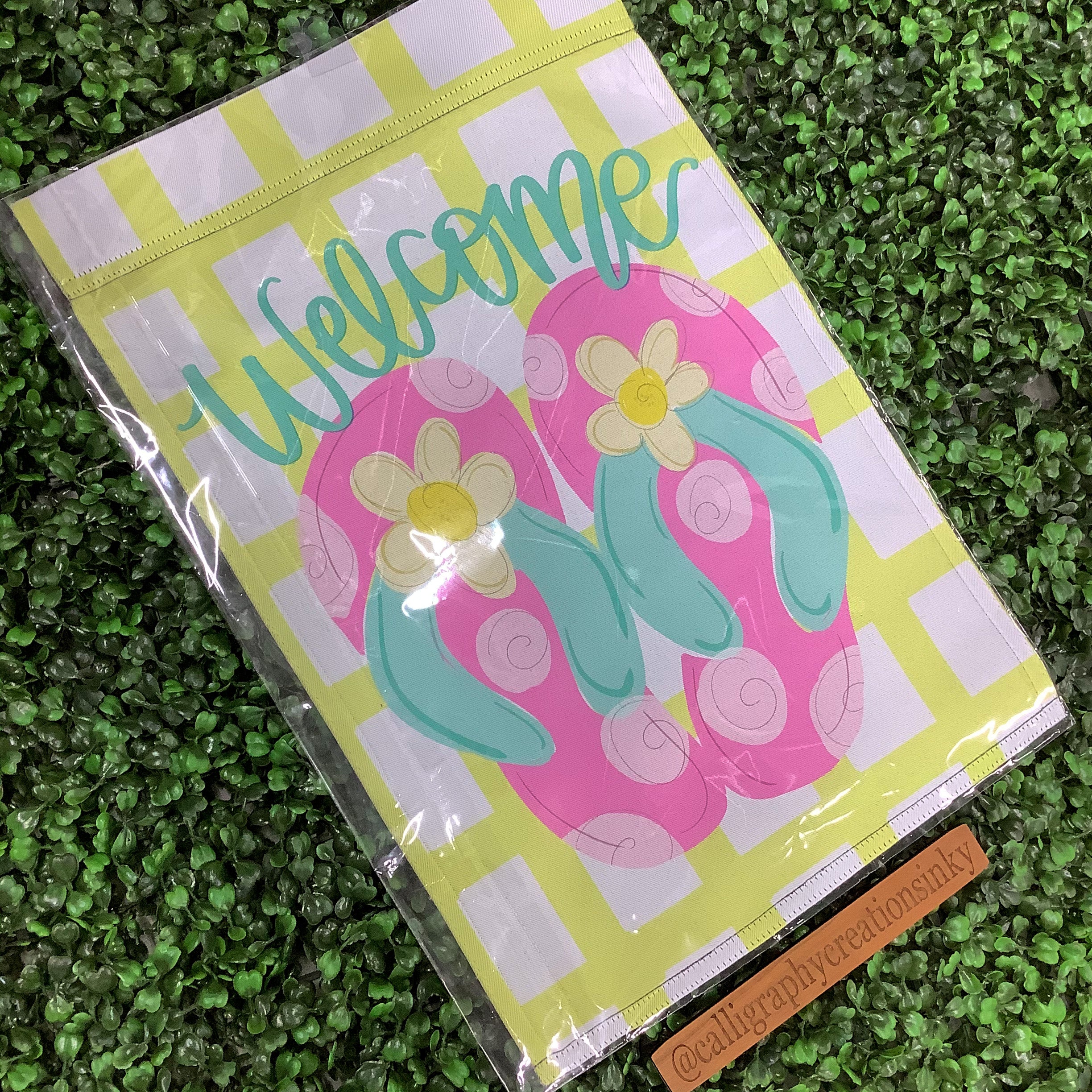 Welcome Flip Flops Garden Flag *FINAL SALE*
