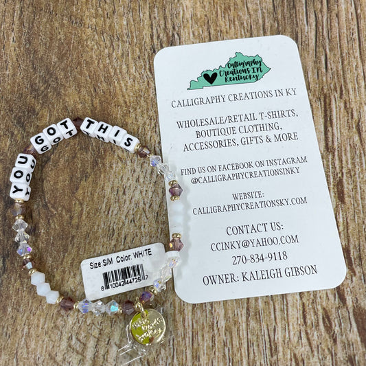 You Got This / Alpine Little Words Project Beaded Bracelet