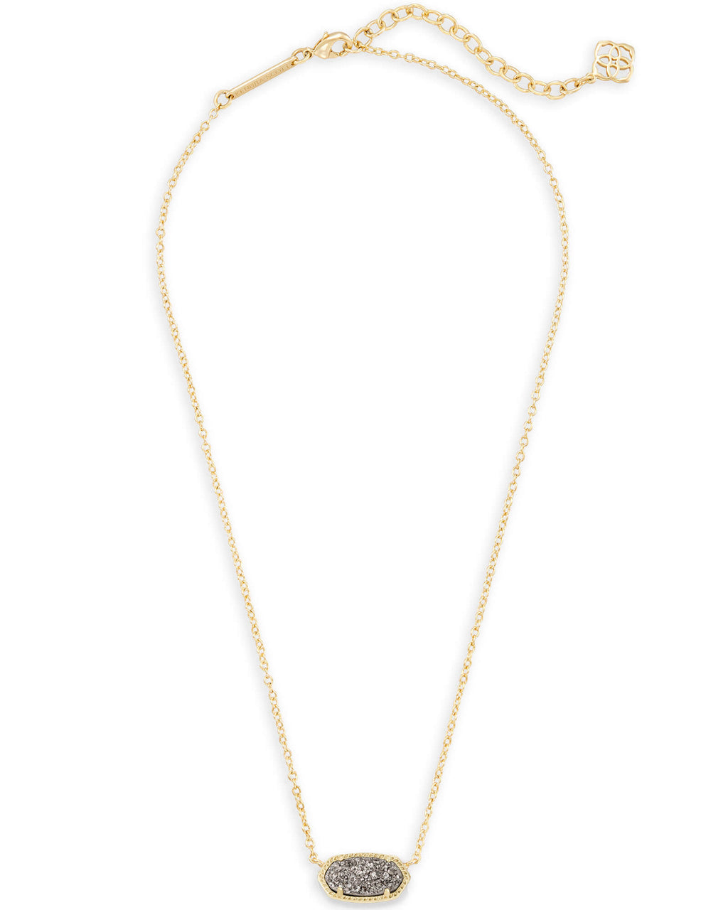 Kendra Scott Elisa Pendant Necklace - Gold Platinum Drusy