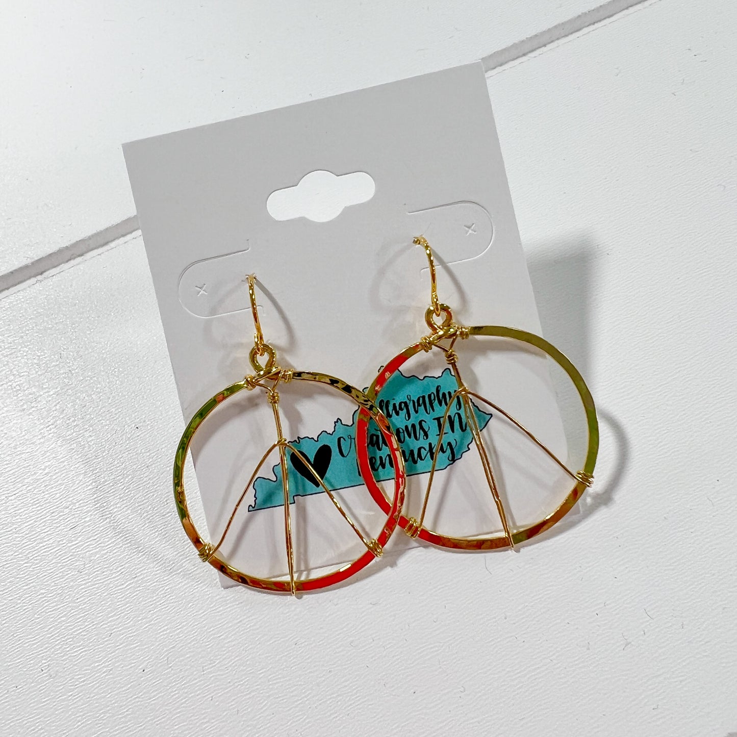 Small Gold Peace Earrings