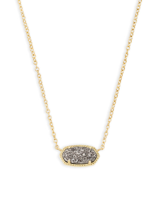 Kendra Scott Elisa Pendant Necklace - Gold Platinum Drusy
