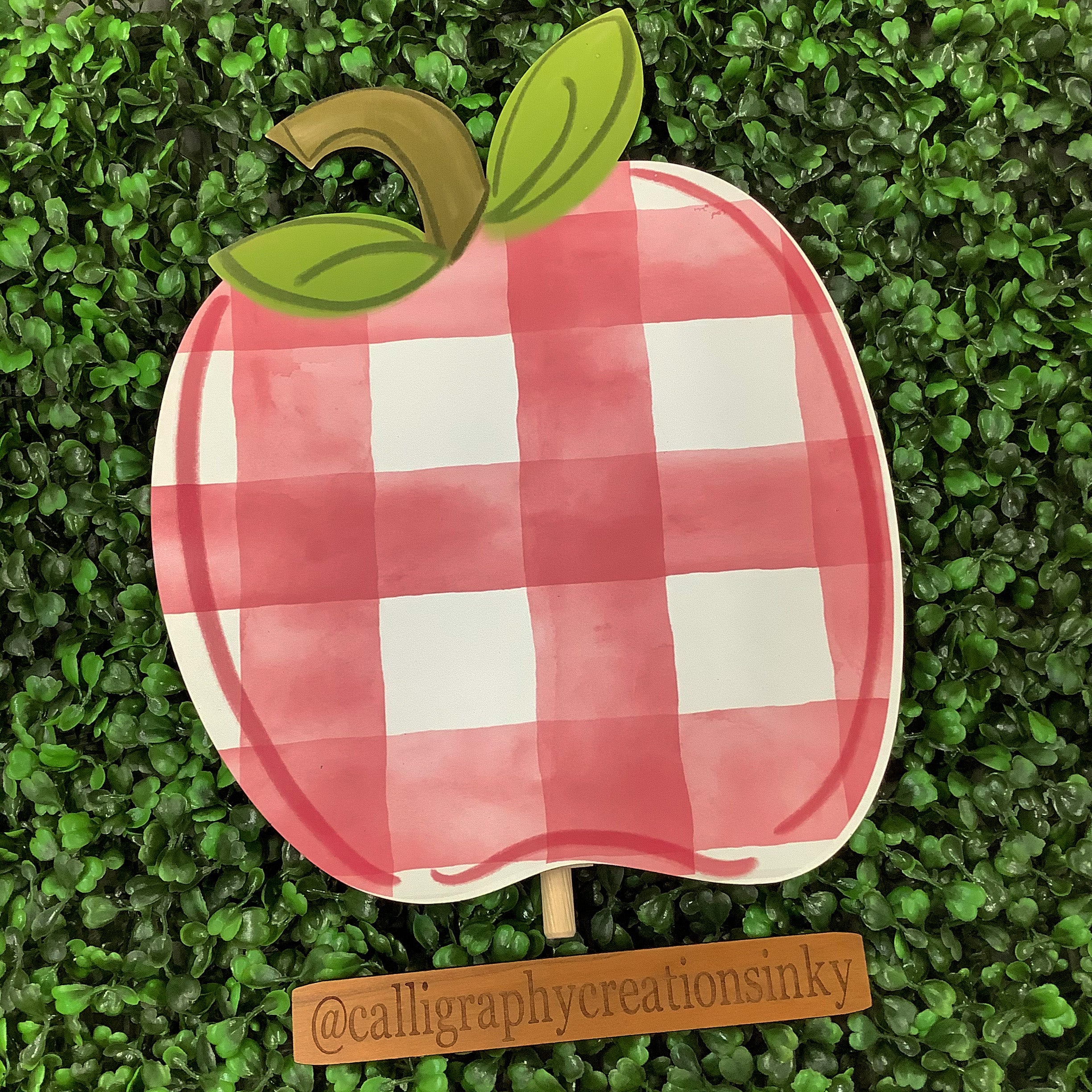 Gingham Apple Doodles By Rebekah Topper *FINAL SALE*