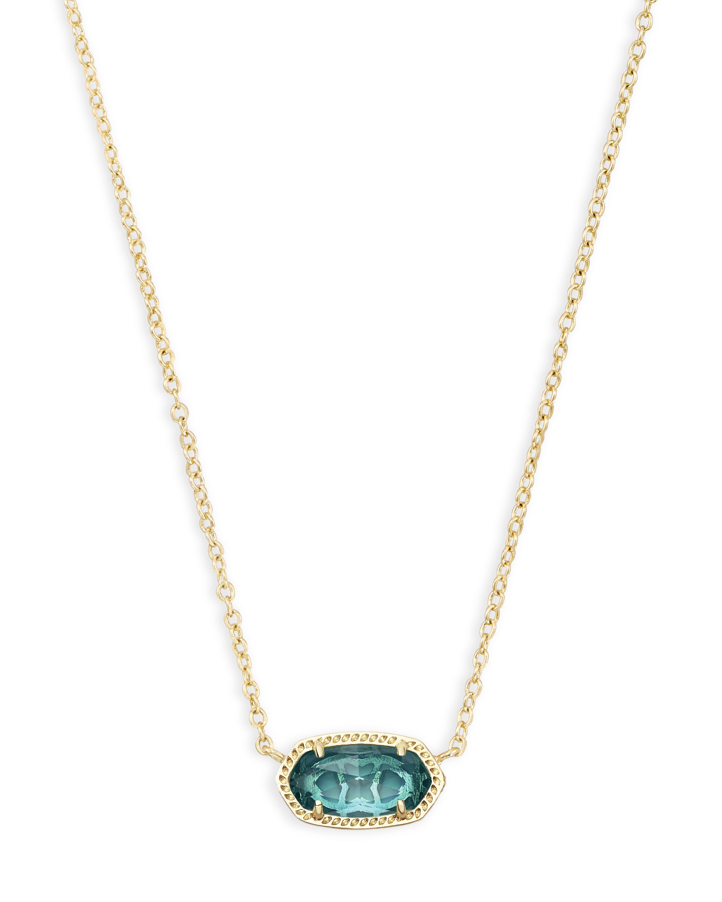 Kendra Scott Elisa Pendant Necklace - Gold London Blue
