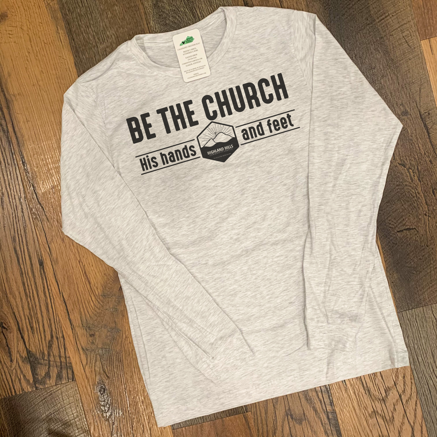 Highland Hills Be The Church Heather White Long Sleeve