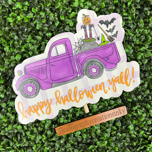 Happy Halloween Y’all Truck Topper