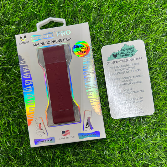 Maroon Silicone LoveHandle Pro Phone Grip