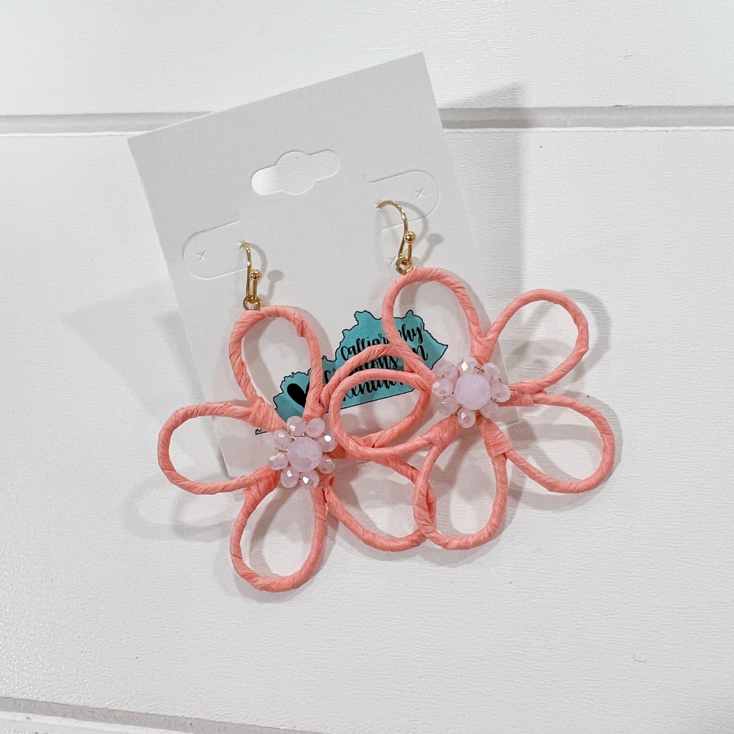 Pink Fun Flower Earrings