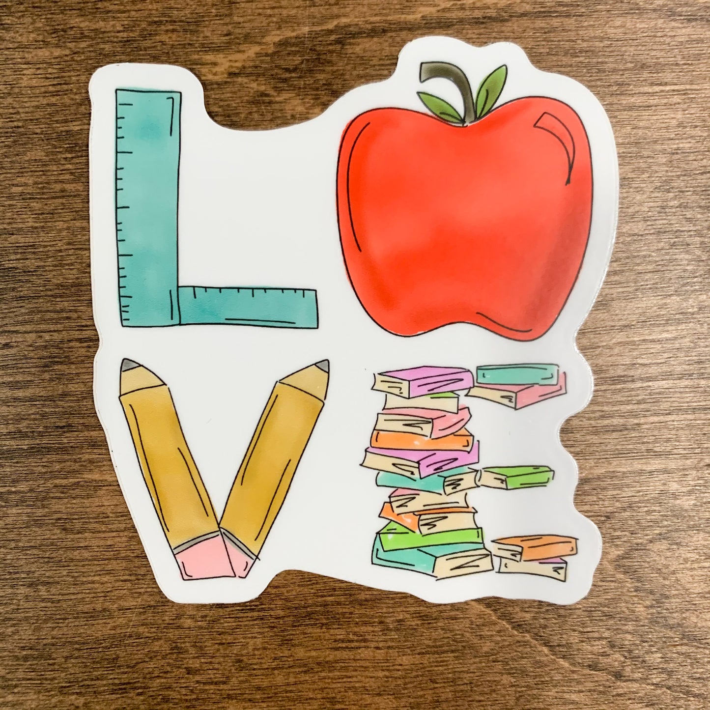 LOVE Teacher Sticker - Doodles By Rebekah
