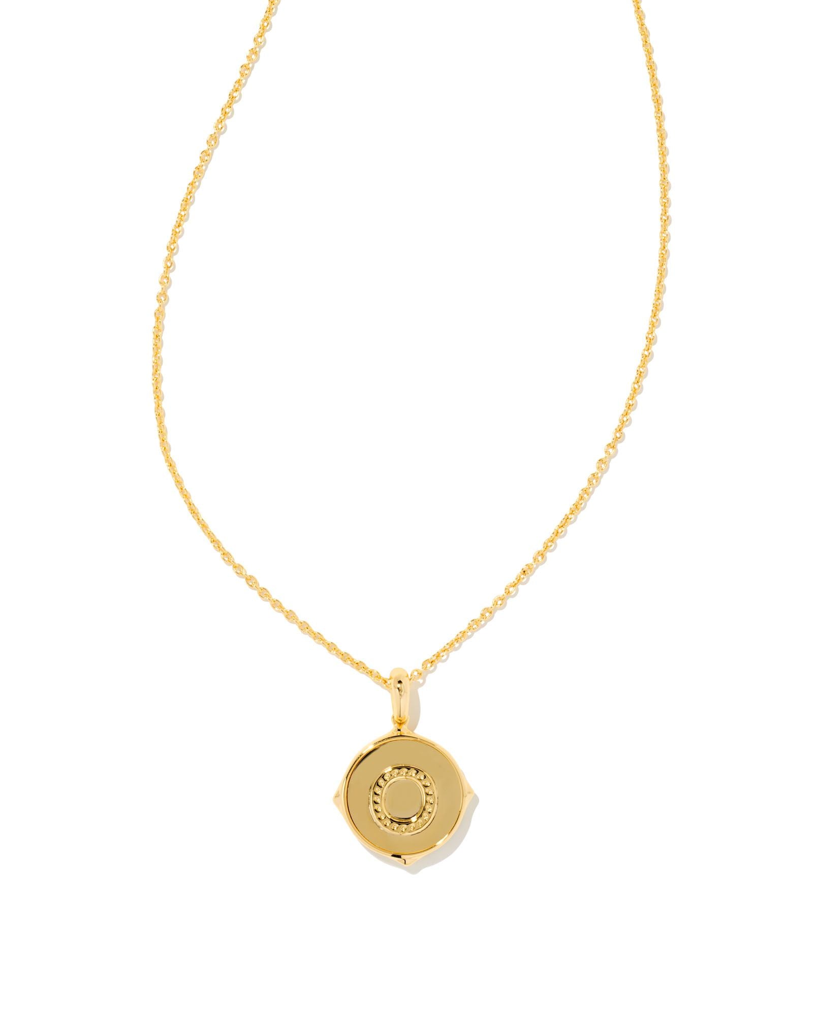 Kendra Scott Letter O Disc Pendant Necklace