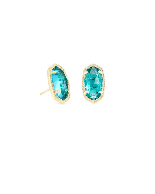 Kendra Scott Ellie Stud Earrings - Gold London Blue