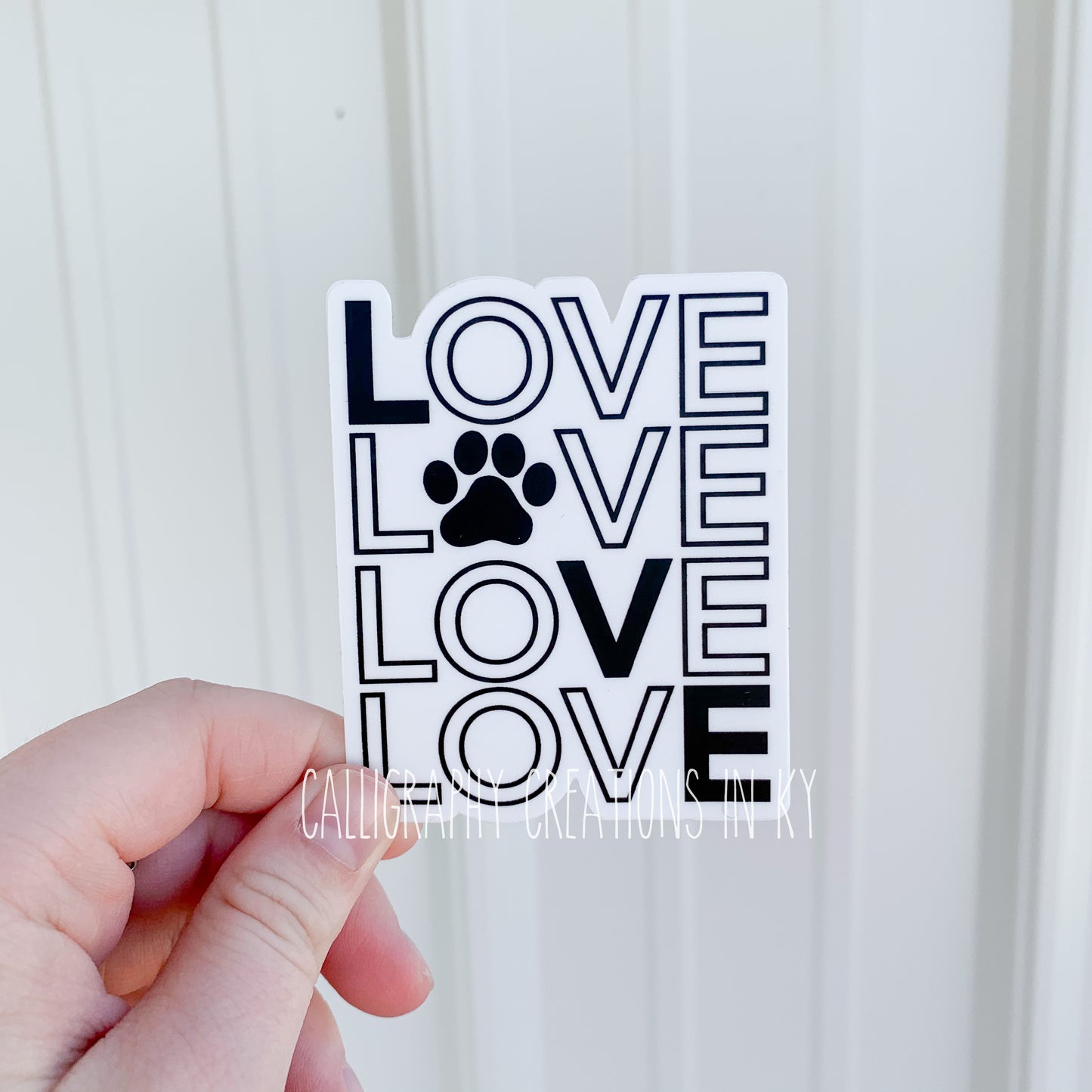Love Pawprint Sticker