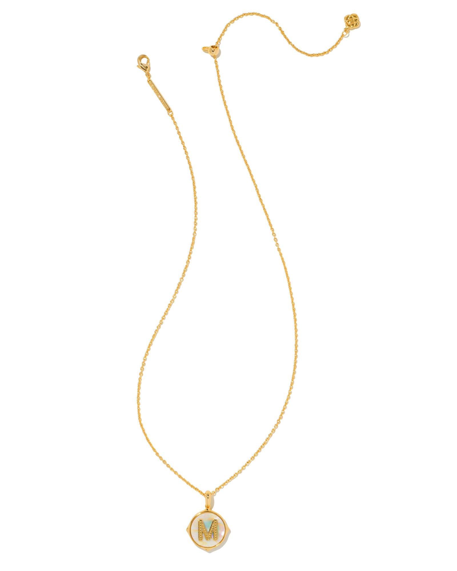 Kendra Scott Letter M Disc Pendant Necklace