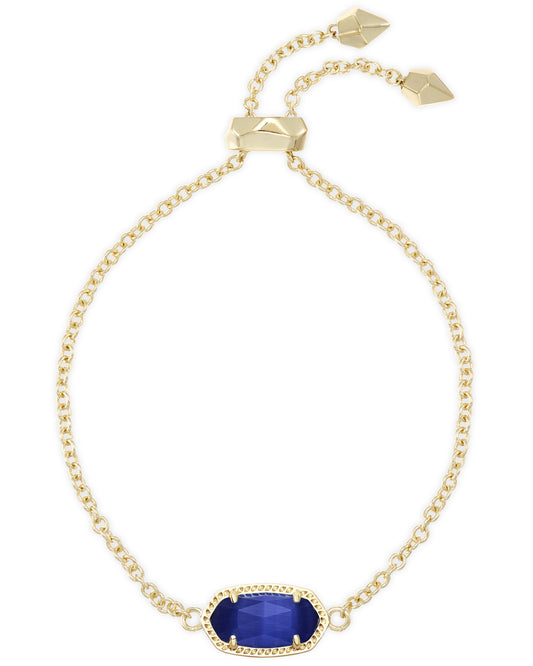 Kendra Scott Elaina Delicate Chain Bracelet  - Gold Cobalt Cats Eye