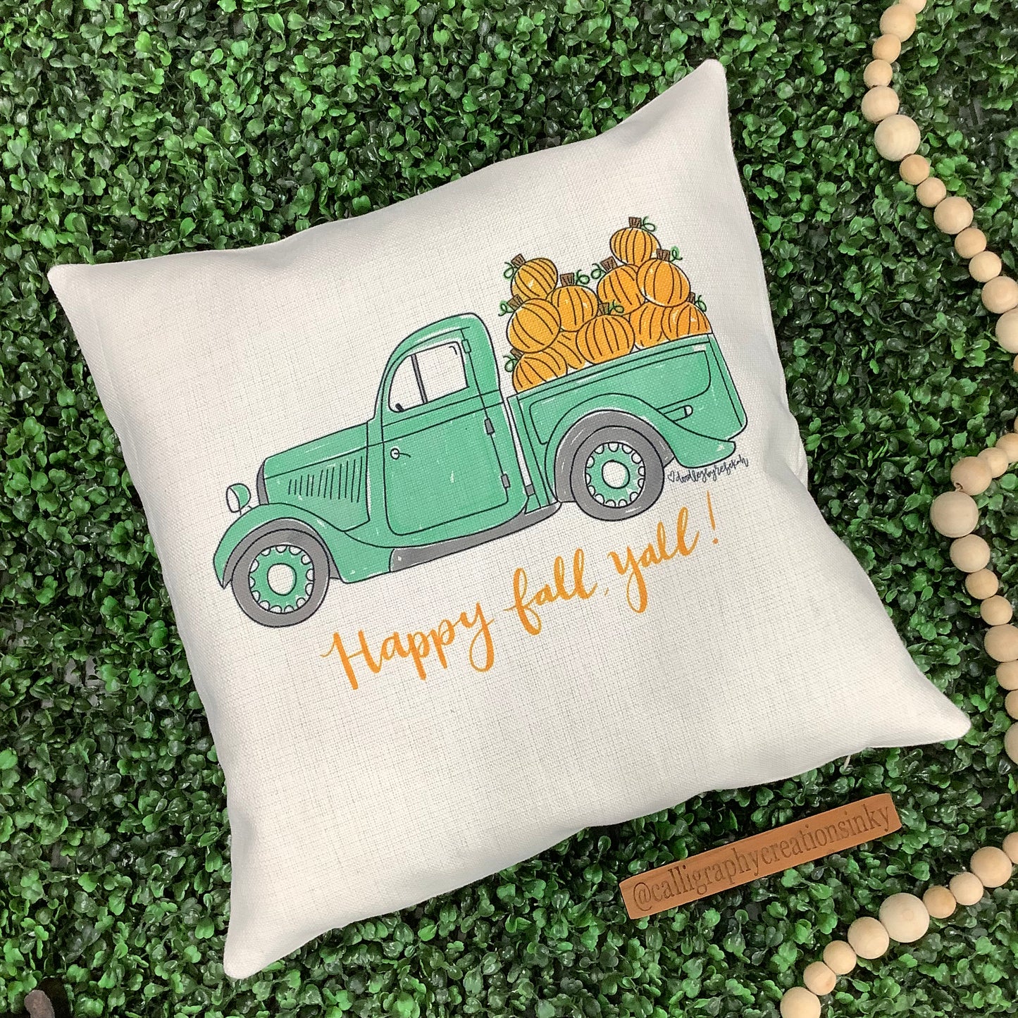 Happy Fall Y’all Truck Pillow