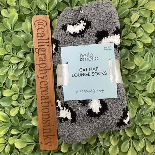Gray /Hello Mello Lounge Socks
