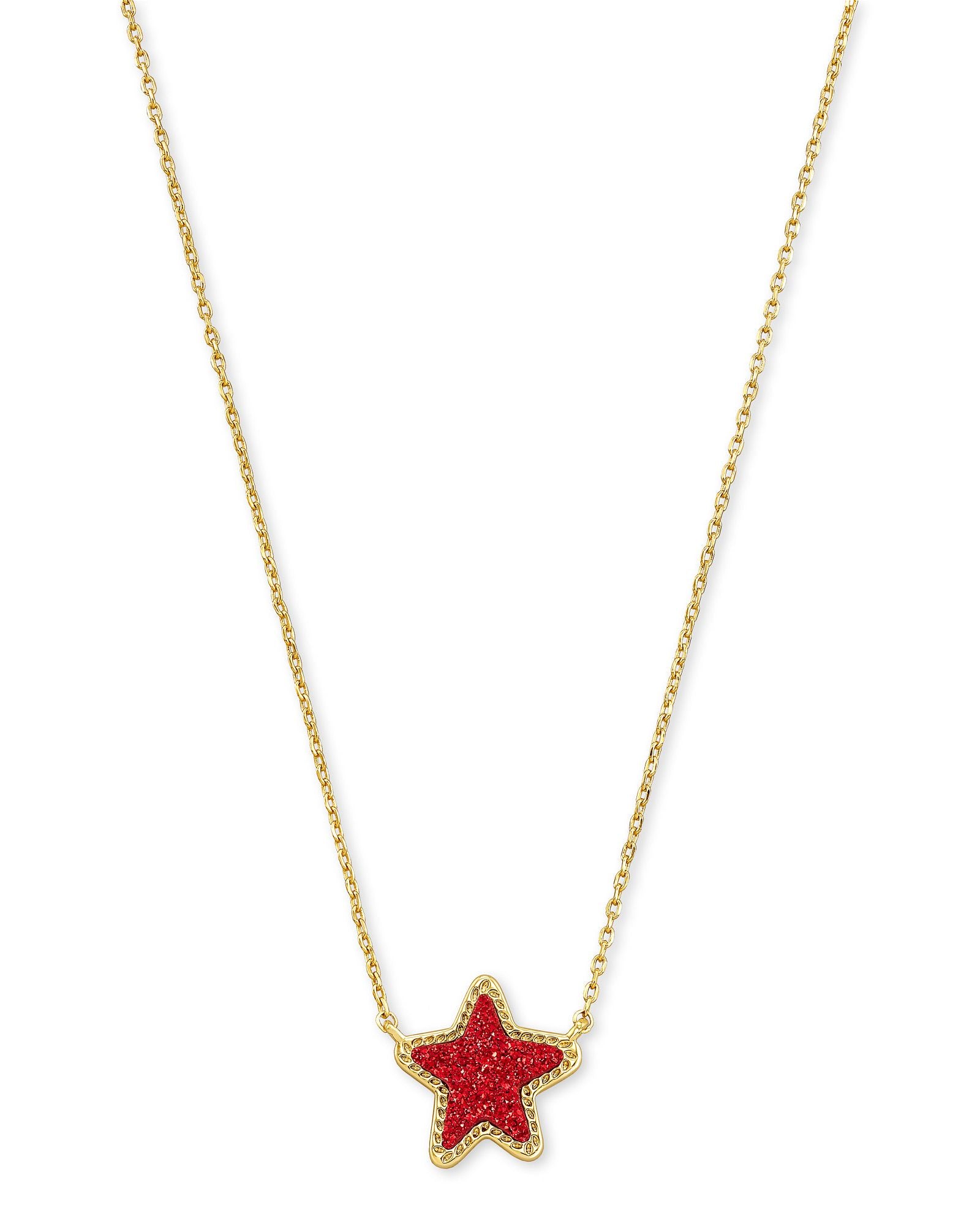 Kendra Scott Lips Pendant Necklace - Red Kyocera Opal | Gabrielle's Biloxi