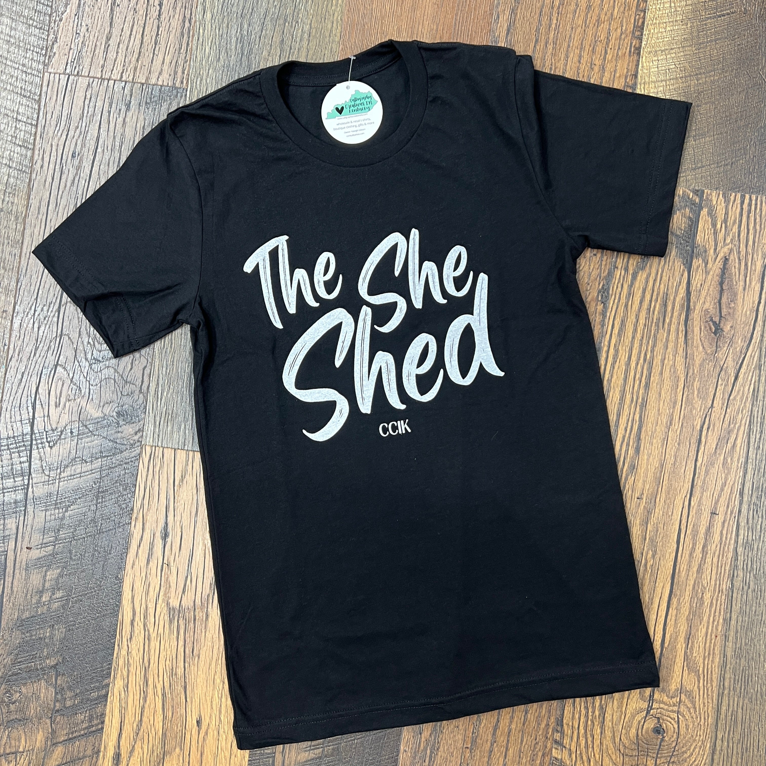 $1.00 SMALL + MEDIUM | The CCIK She Shed Tee - Black - FINAL SALE