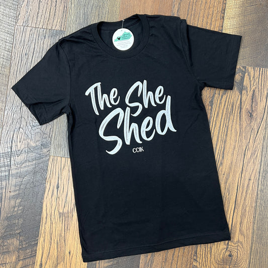 $1.00 The CCIK She Shed Tee - Black - FINAL SALE