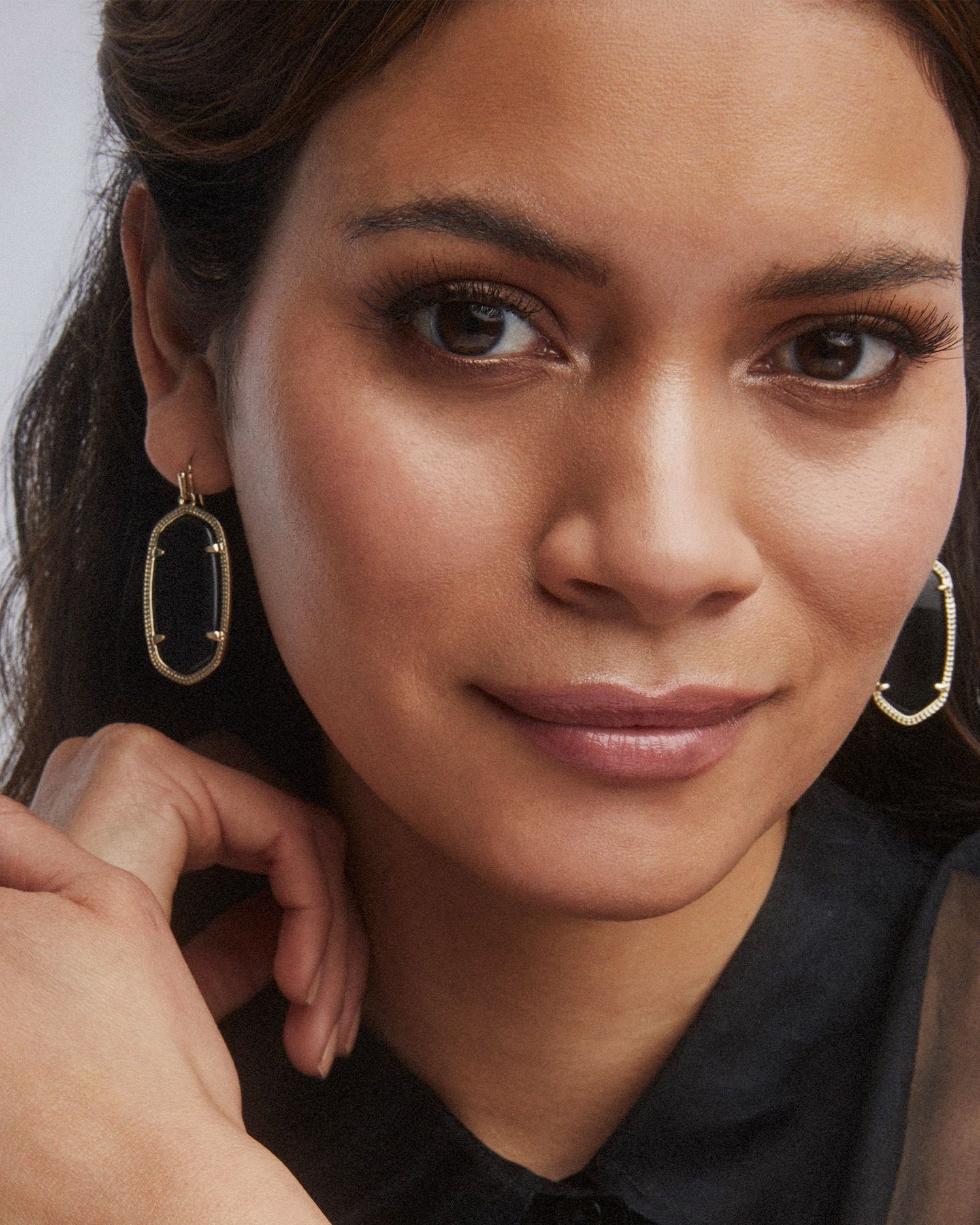Kendra Scott Elle Drop Earrings Gold Black