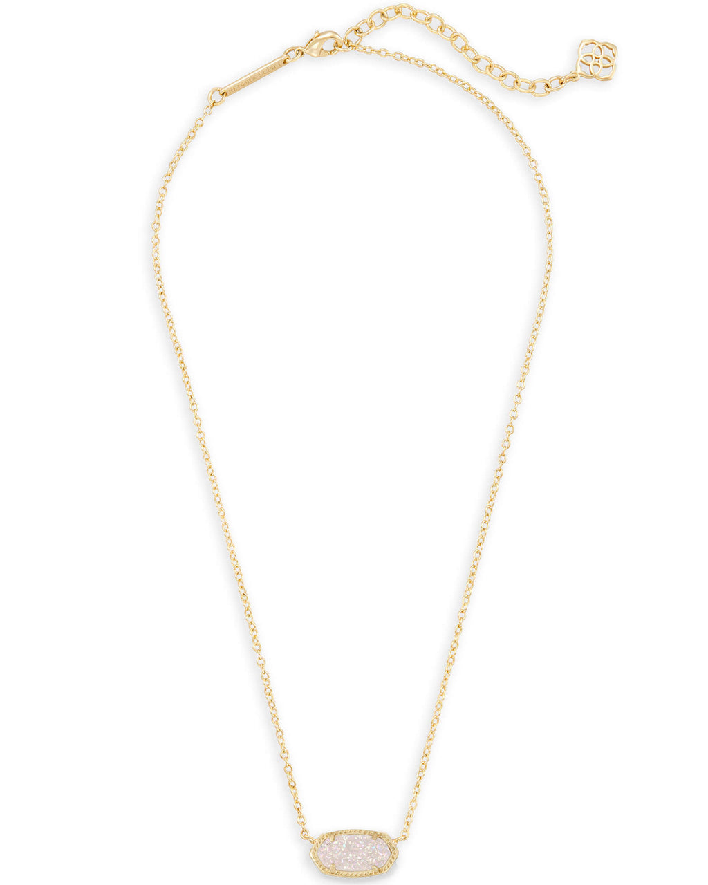 Kendra Scott Elisa Pendant Necklace - Gold Iridescent Drusy