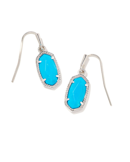 Kendra Scott Lee Drop Earrings - Silver Bright Blue Magnesite