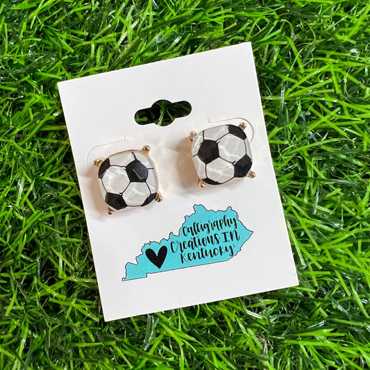 Soccerball Stud Earrings