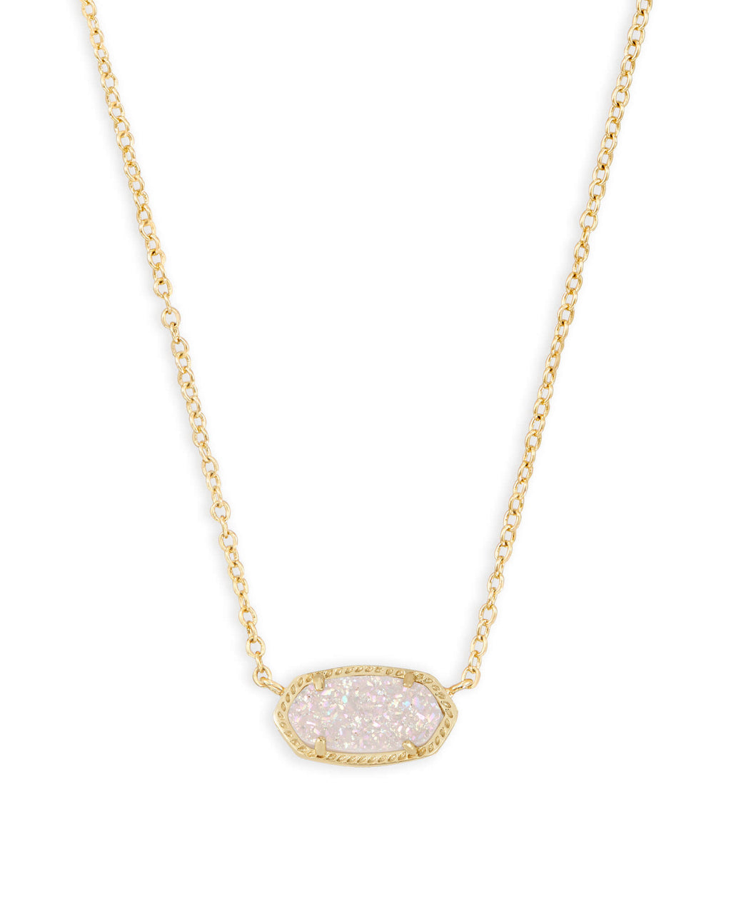 Kendra Scott Elisa Pendant Necklace - Gold Iridescent Drusy