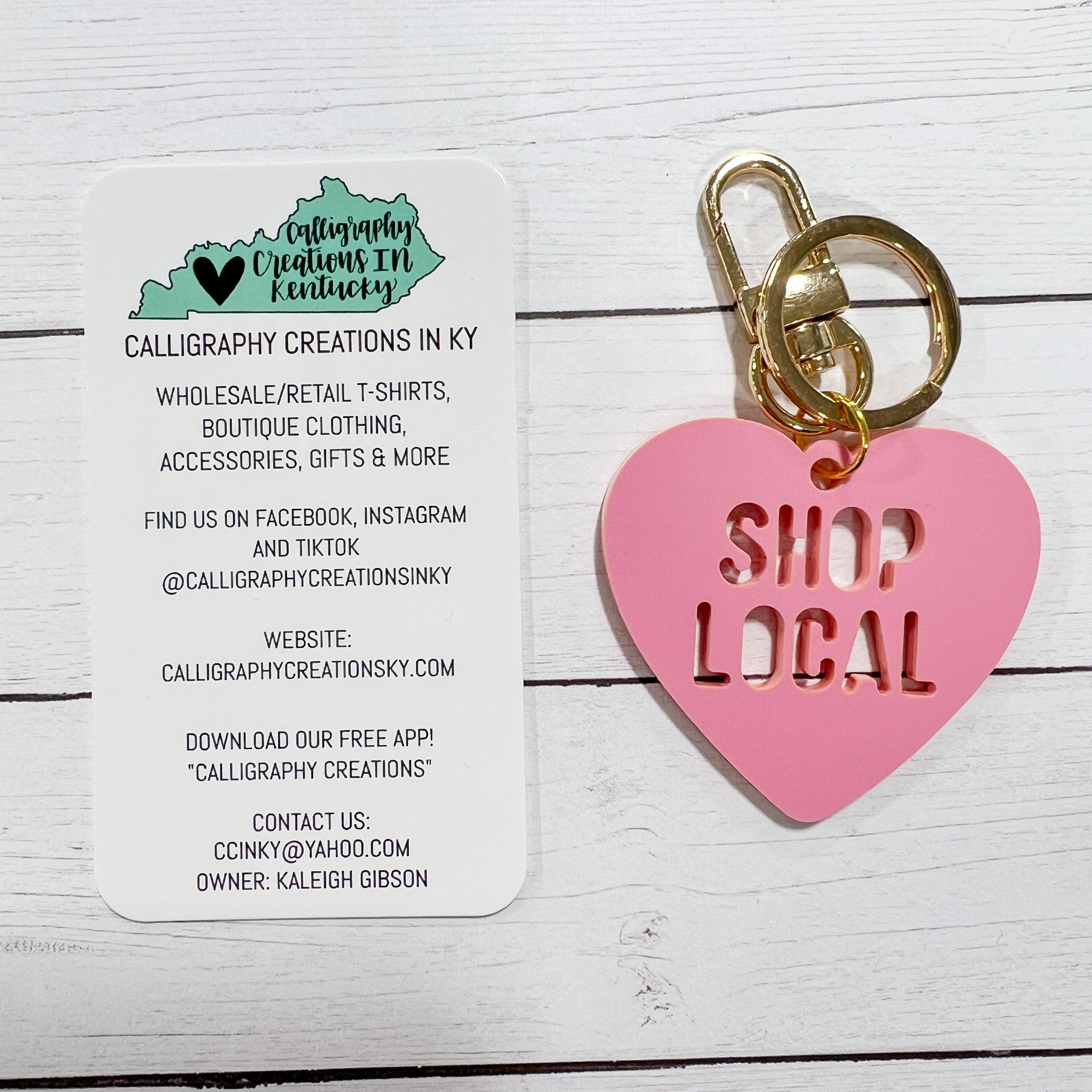 Local Designs Keychains Shop Local Keychain – Calligraphy Creations In KY
