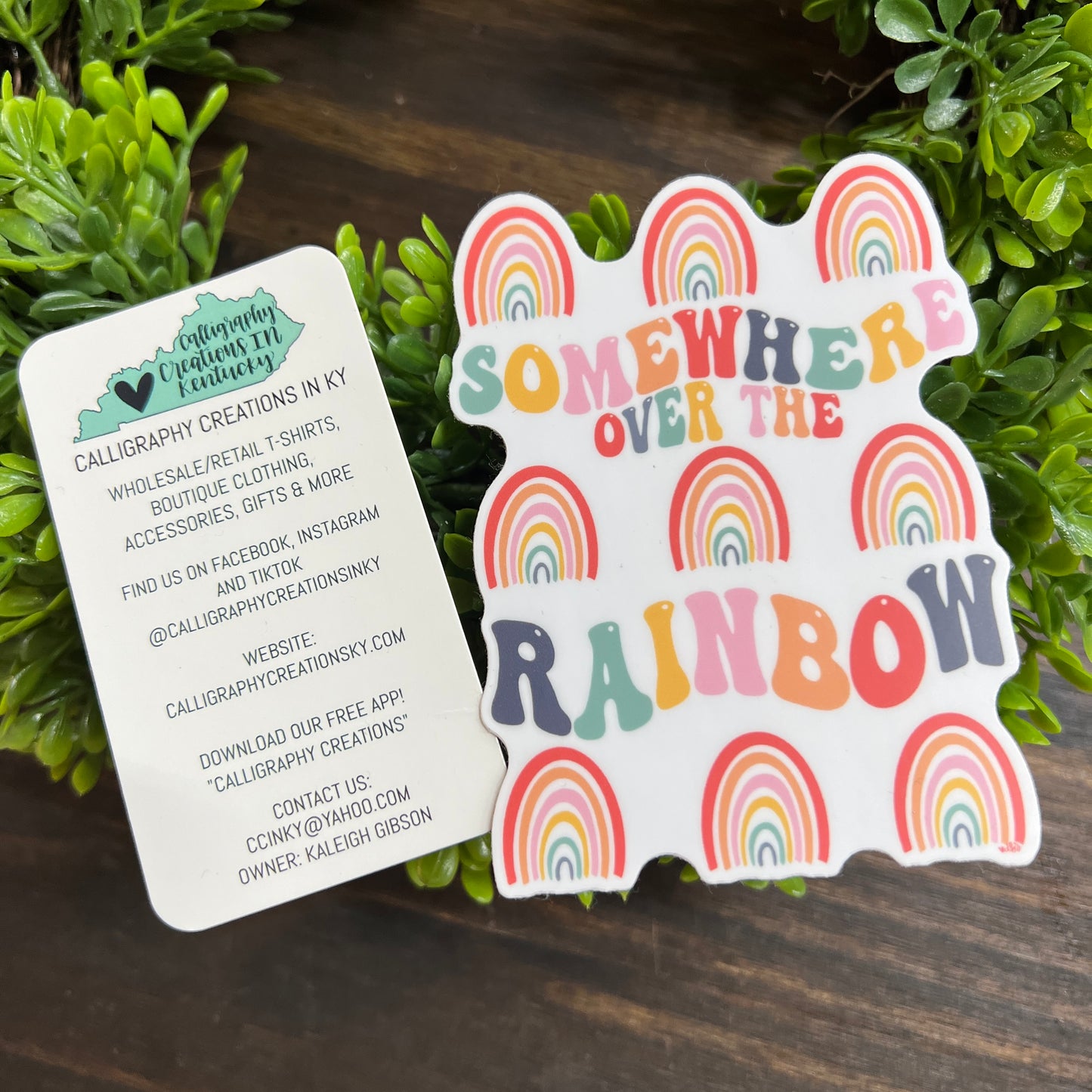 Somewhere Over The Rainbow Sticker - Doodles By Rebekah