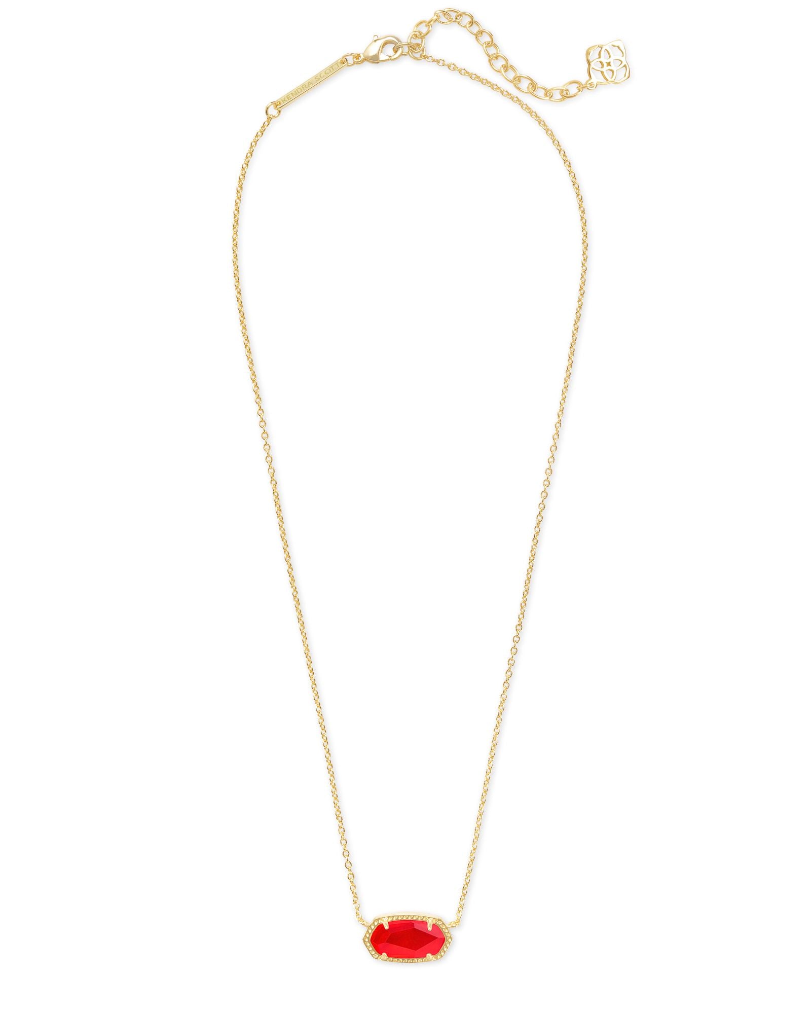 Kendra Scott Elisa Pendant Necklace - Gold Red Illusion
