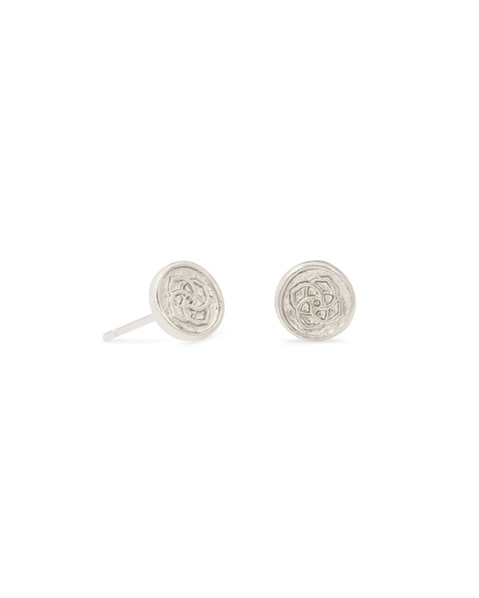 Kendra Scott Dira Coin Stud Earrings - Rhodium Metal