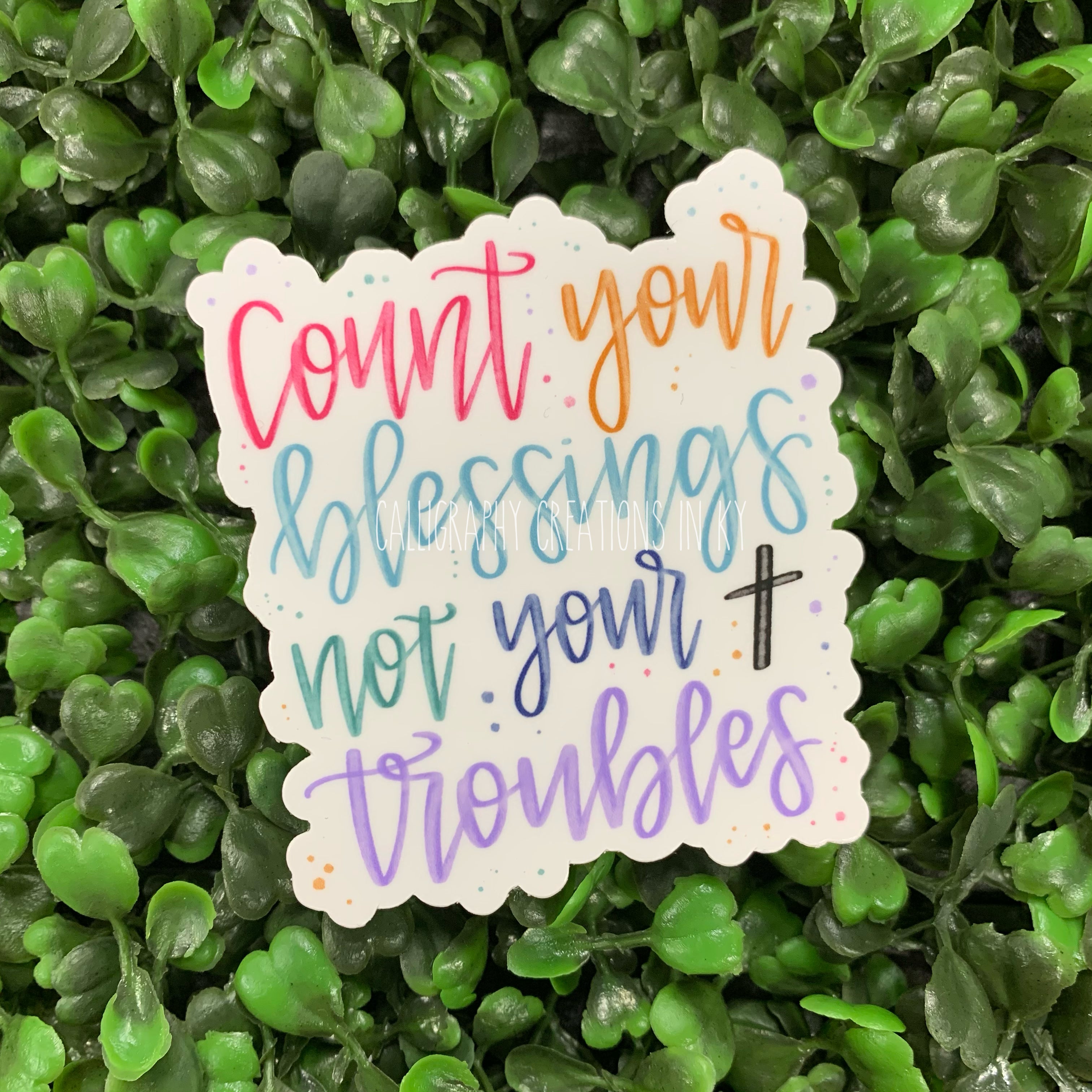 Count Your Blessings Sticker